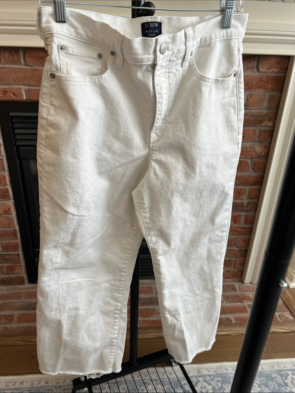 J. Crew Factory White Cropped Jeans - Women's Ankle Length
